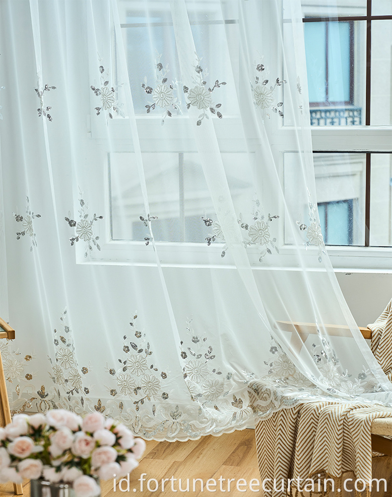 High Shading Sequin Mesh Curtain